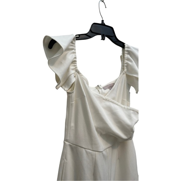 CHELSEA 28 OFF THE SHOULDER JUMPSUIT IN IVORY CLOUD - Picture 8 of 13
